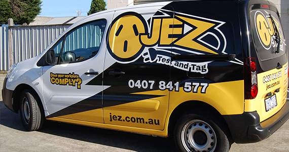 Jez Test and Tag Branded Vehicle Tagging Services Geelong